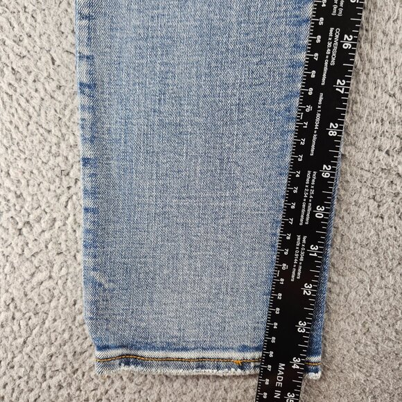 MNML Jeans Mens 34 Blue X203 Stretch Denim Distressed Ripped Slim Fit Pants - Picture 12 of 16